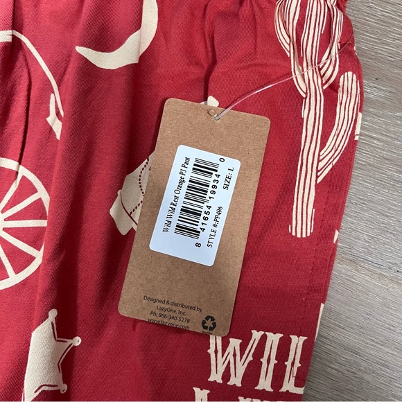 Lazy One Wild Wild Rest Men's Orange PJ Pants Lounge Sleep Pajama Bottoms L - Picture 7 of 10